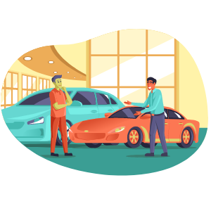 dealership illustration